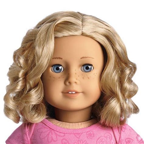 American Girl® Dolls Light Skin With Freckles Short Curly Blond Hair