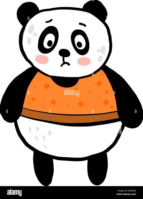 Cartoon Illustration Fat Panda Bear Hi Res Stock Photography And Images