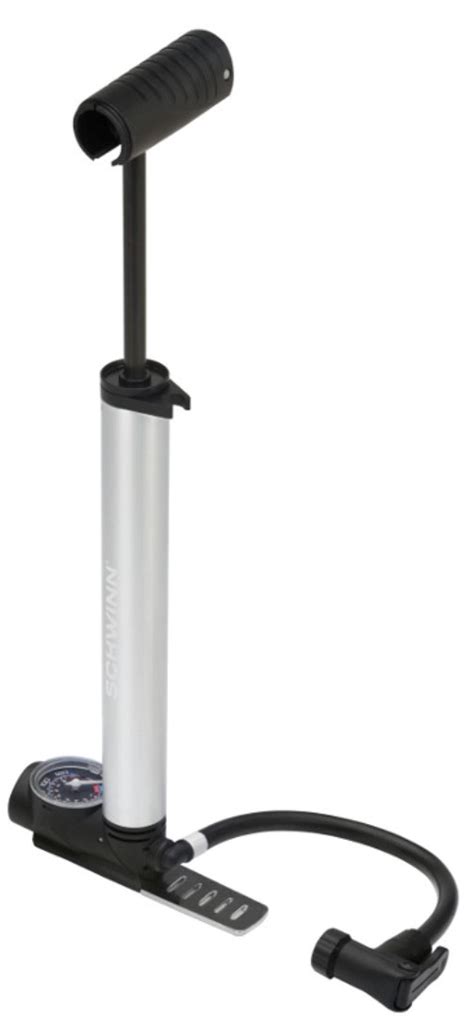 Punctures are an inevitable consequence of mountain biking, and save for co2 cartridges, the only solution (other than a long walk home) is to use a hand pump. Schwinn Frame-To-Floor Bike Pump