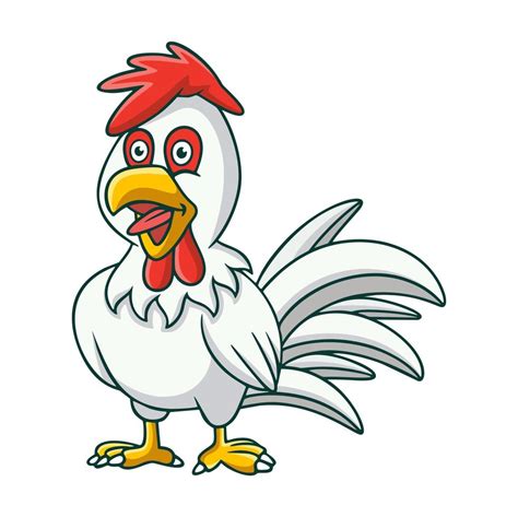 Cartoon Illustration Rooster Crowing 6655890 Vector Art At Vecteezy