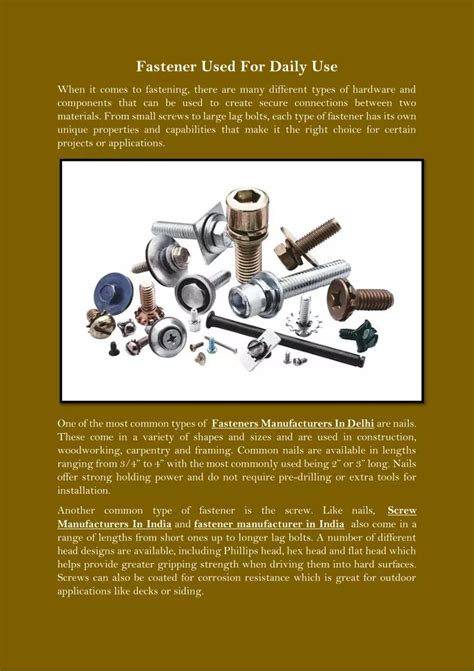 Ppt Fastener Used For Daily Use Powerpoint Presentation Free