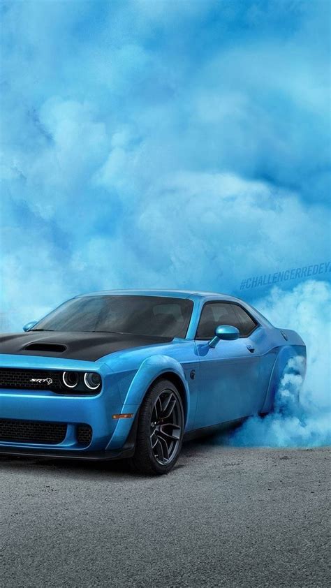 Dodge Challenger Srt Demon Car Iphone Wallpaper Blue Car Mustang Wallpaper
