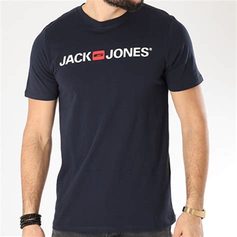 Jack And Jones Tee Shirt Corp Logo Bleu Marine