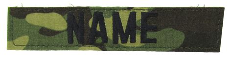 Multicam Tropic Name Tape With Hook Fastener Custom Name Tapes