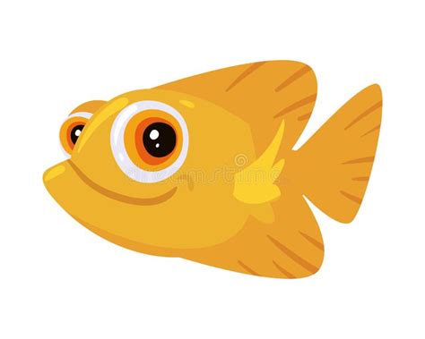 Flat Cute Goldfish Stock Vector Illustration Of Animal 273152556