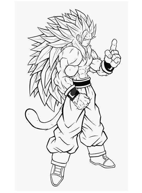 Dibujos De Goku Saiyan 4 Para Colorear Para Colorear Pintar E Imprimir