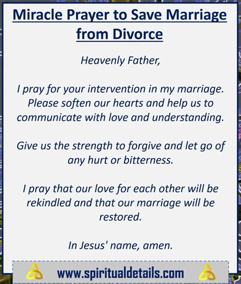 Powerful Miracle Prayers For Marriage Restoration Spiritual Details