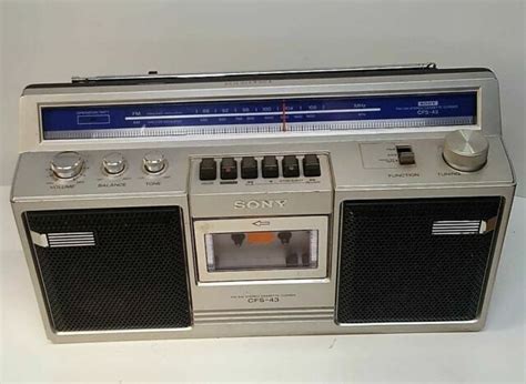 Vintage Sony Boombox Cfs Am Fm Portable Radio Cassette Player S