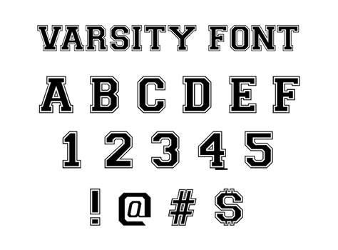 Varsity Font Svg Varsity Font Svg File Varsity Letter Svg Varsity