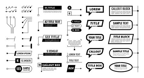 Premium Vector Callout Title Box Design Label Infographic Elements