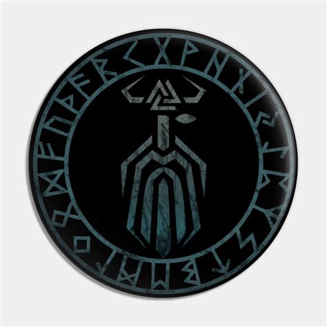 Odin Valknut Futhark Runes Norse Mythology Odin Pin Teepublic