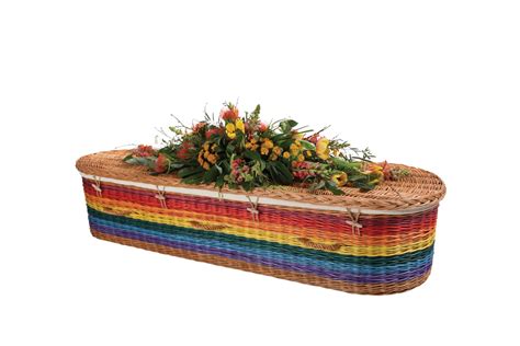 English Willow Rainbow Curved Coffin Full Circle Funerals