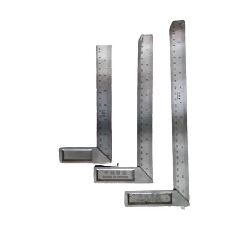 90 Degree 25cm Length Stainless Steel L Square Angle Ruler Eskwala