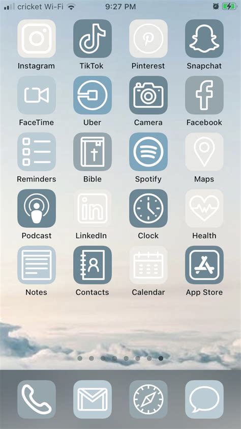 Blue Skies Ios 14 Aesthetic Iphone App Icons 50 Pack Etsy 日本