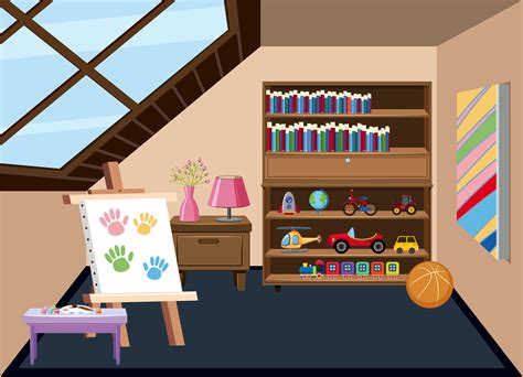 Interior Of A Childrens Playroom 693654 Vector Art At Vecteezy