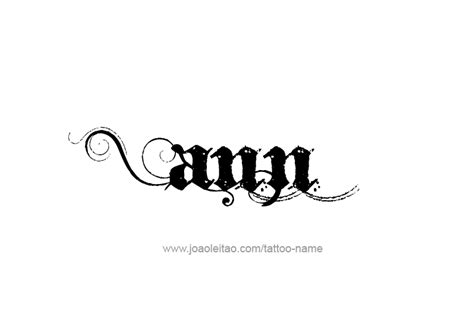 Ann Name Tattoo Designs