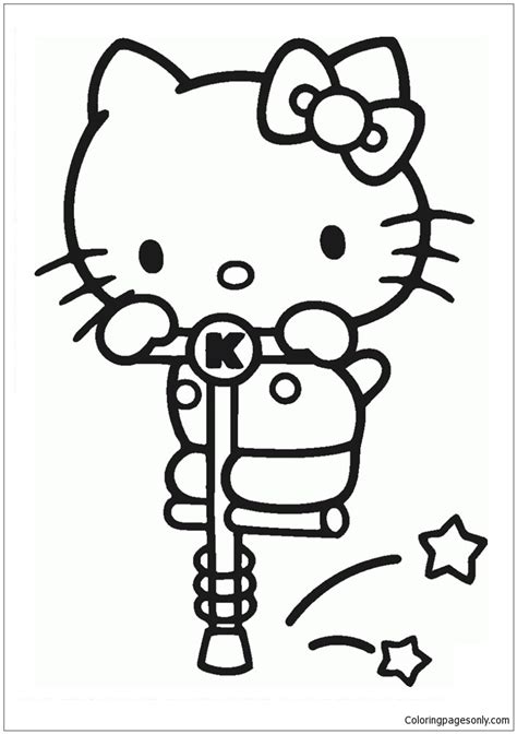 Hello Kitty Play Toys Alone Coloring Page Free Printable Coloring Pages