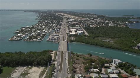 5k Stock Footage Aerial Video Of The Overseas Highway And Florida Keys
