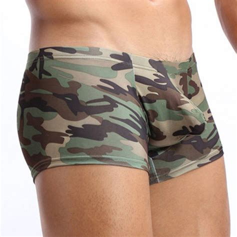 Military Mens Camouflage Boxer Briefs Trunks Underwear Underpant Tanga