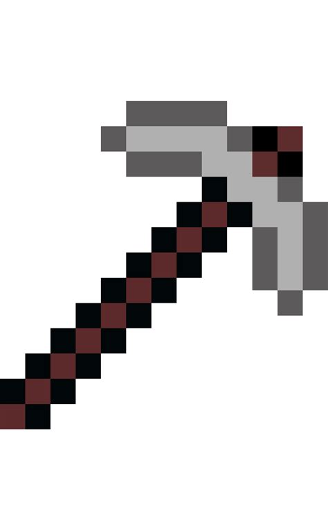 Minecraft Iron Pickaxe Pixel Art Maker