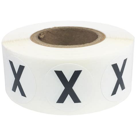 Letter X Stickers 34 Round