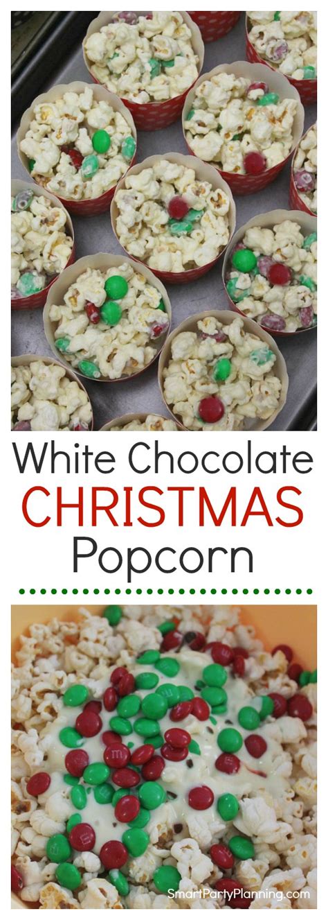 The Most Amazing Easy Christmas White Chocolate Popcorn