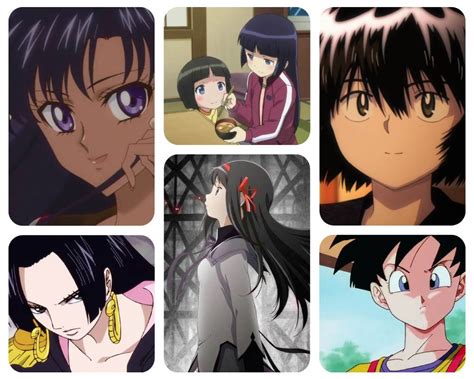 Sexy Anime Girls Characters With Black Hair