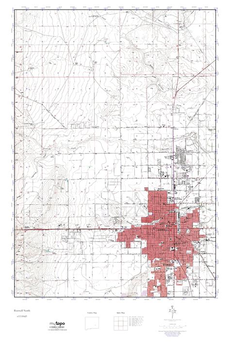 Mytopo Roswell North New Mexico Usgs Quad Topo Map