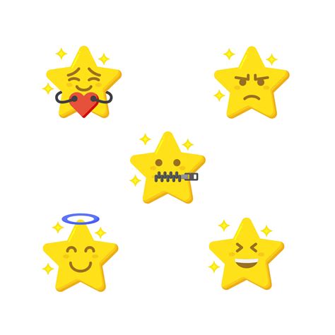 Cute Star Emoji Set 12959042 Png