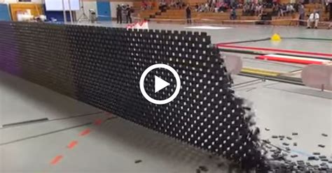 128000 Dominoes Fall In A Matter Of Minutes The Footage Is Absolutely