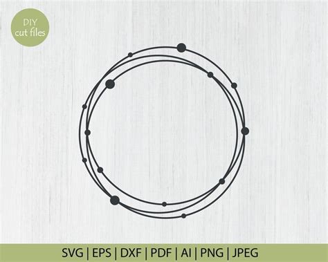 Scribble Circle Svg Circle Frame Svg Sketch Circle Svg Etsy Monogram