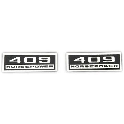 Full Size Chevy Valve Cover Decals 409hp 1962