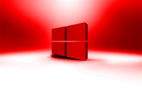 Download Wallpapers Windows 10 Red Logo Creative Os Red Abstract