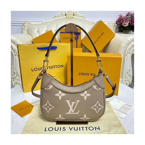 Louis Vuitton Bicolor Monogram Empreinte Leather Bagatelle M46112 Grey