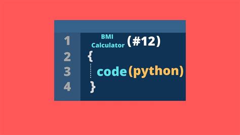 Bmi Calculator In Python With Source Code Youtube