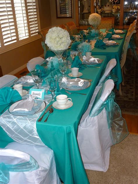 Pretty Table Tiffany Party Tiffany Blue Weddings Tiffany Blue Party