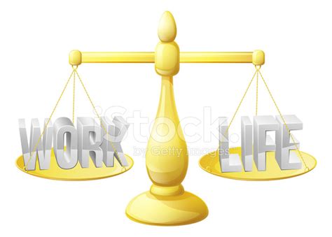 Work Life Balance Scales Stock Vector