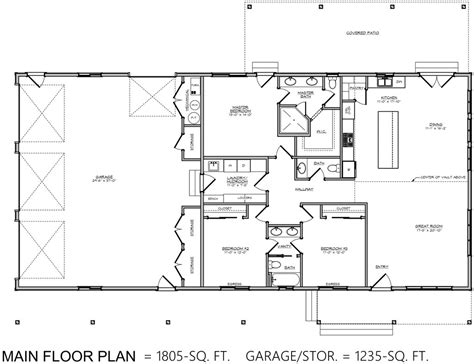 Ranch Style House Plan 3 Beds 25 Baths 1805 Sqft Plan 1084 6