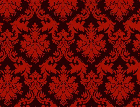 Luxury Ornamental Background Red Damask Floral Pattern