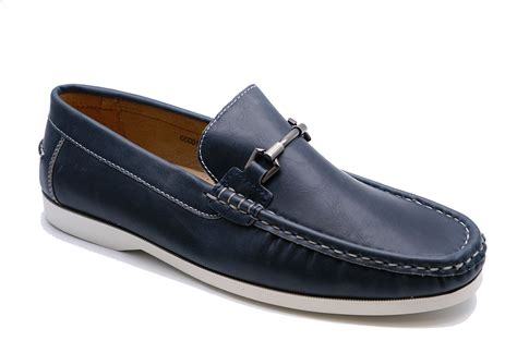 Mens Navy Slip On Moccasins Loafers Driving Comfy Boat Deck Casual