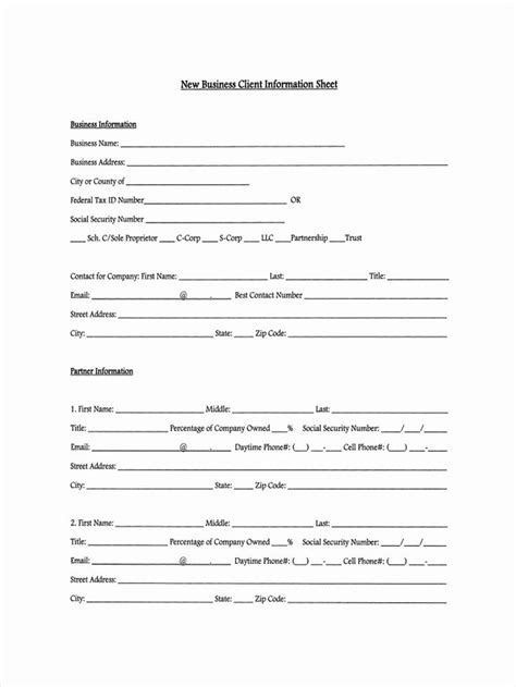 Client Information form Template Inspirational 13 Examples Of Client ...