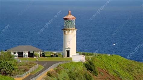 Kilauea Lighthouse Kauai Hawaii Stock Video Clip K0031990