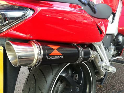Black Widow Hi Level Exhaust On Honda Vfr800 Fi Honda Sport Bikes
