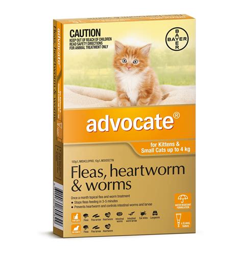 Advocate All-In-One Cat Up to 4kg - Swanbourne Vet Centre