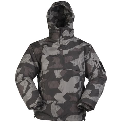 Mil Tec Warm Combat Winter Mens Anorak Hooded Fleece Jacket Splinter