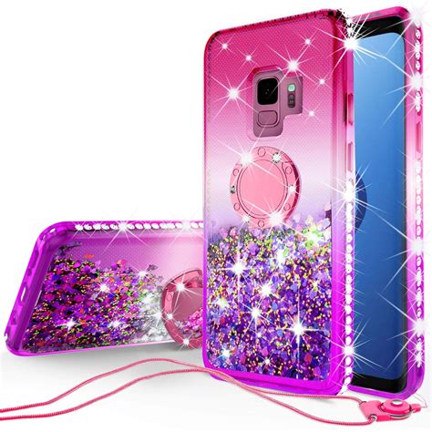 For Samsung Galaxy S9 Case Liquid Floating Quicksand Glitter Phone