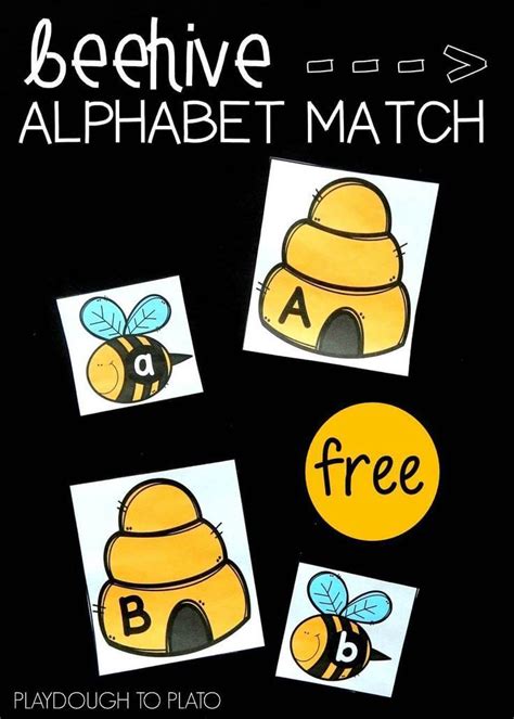 Beehive Alphabet Match Alphabet Matching Alphabet Preschool Bee