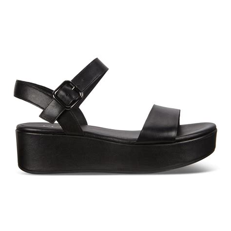 elevate plateau sandal black ecco damen high heels · kicloto