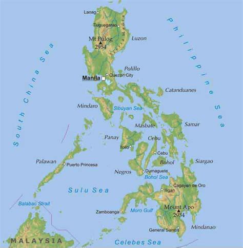 A Rough Geographical Map Of The Philippines The Philippines Is An