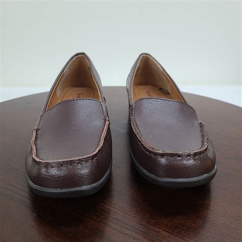 Thom Mcan Leather Loafers Women 10m Brown Slip On Sho Gem